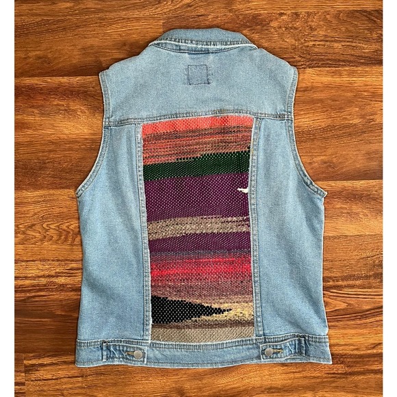 Mezame Designs Vest with Fiber Weaving One Of A Kind Unique Upcycled Womens Smal - Picture 1 of 6